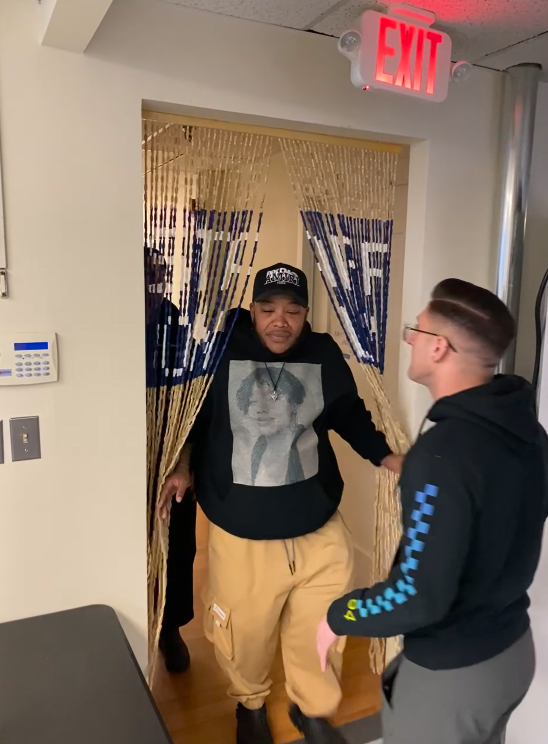 Testing the new Staff Only Curtain